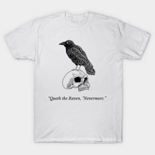 Edgar Allan Poe - Nevermore Raven T-Shirt